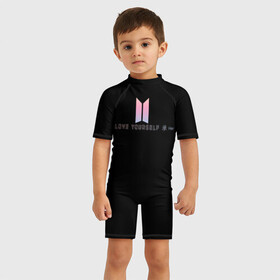 Детский купальный костюм 3D с принтом LY Her в городе Новоалтайск, Полиэстер 85%, Спандекс 15% | застежка на молнии на спине | bangtan boys | bts | бантаны | бтс