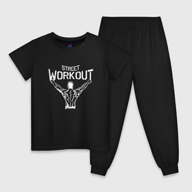 Детская пижама хлопок с принтом Stret WorkOut в городе Новоалтайск, 100% хлопок |  брюки и футболка прямого кроя, без карманов, на брюках мягкая резинка на поясе и по низу штанин
 | sport | stret workout | turnukman | ворк аут | воркаут | воркаутер | гимнаст | гимнастика | зож | зожовец | надпись | спорт | спортсмен | тренировка | турник мэн | турникмен | уличная | уличный