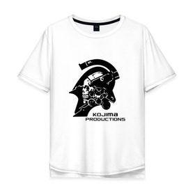 Мужская футболка хлопок Oversize с принтом KOJIMA PRODUCTIONS в городе Новоалтайск, 100% хлопок | свободный крой, круглый ворот, “спинка” длиннее передней части | hideo kojima | hilermo del toro | kojima productions | norman reedus | бурят гений | гильермо дель торо | леа сейду | лея | мадс миккельсен | норман ридус | хидео кодзима