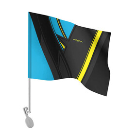 Флаг для автомобиля с принтом CYBERPUNK 2077 | КИБЕРПАНК 2077 в городе Новоалтайск, 100% полиэстер | Размер: 30*21 см | 2019 | cd project red | cyberpunk 2077 | future | hack | night city | sci fi | андроиды | безумие | будущее | город ночи | киберпанк 2077 | логотип | роботы | фантастика | цифры