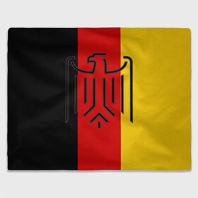 Плед 3D с принтом German eagle в городе Новоалтайск, 100% полиэстер | закругленные углы, все края обработаны. Ткань не мнется и не растягивается | герб | германский | немецкий | орел | флаг