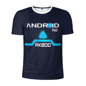 Мужская футболка 3D спортивная с принтом ANDROID RK800 CONNOR в городе Новоалтайск, 100% полиэстер с улучшенными характеристиками | приталенный силуэт, круглая горловина, широкие плечи, сужается к линии бедра | connor | cyberlife | detroit become human | deviant | kara | markus | ps4 | rk800 |  detroit: become human | детроит | детроит: стать человеком | игры | кара | коннор | конор | кэра | маркус | пиратs | эксклюзив