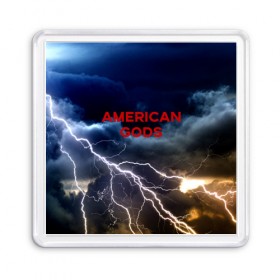 Магнит 55*55 с принтом American Gods в городе Новоалтайск, Пластик | Размер: 65*65 мм; Размер печати: 55*55 мм | american gods | omg | американские боги | джиллиан андерсон | иэн макшейн | пабло шрайбер | фантастика | эмили браунинг