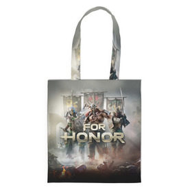 Шоппер 3D с принтом For Honor в городе Новоалтайск, 100% полиэстер | Плотность: 200 г/м2; Размер: 34×35 см; Высота лямок: 30 см | and | hack | slash | викинг | за честь | игра | оружие | рыцарь | самурай | стратегия | файтинг