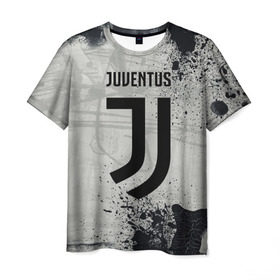 Мужская футболка 3D с принтом Juventus New в городе Новоалтайск, 100% полиэфир | прямой крой, круглый вырез горловины, длина до линии бедер | cr7 | juve | juventus | ronaldo | texture | брызги красок | герб италии | гранж | звезда | роналдо | текстура | флаг италии | ювентус