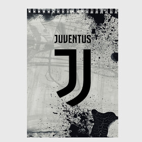 Скетчбук с принтом JUVENTUS в городе Новоалтайск, 100% бумага
 | 48 листов, плотность листов — 100 г/м2, плотность картонной обложки — 250 г/м2. Листы скреплены сверху удобной пружинной спиралью | cr7 | juve | juventus | ronaldo | texture | брызги красок | герб италии | гранж | звезда | роналдо | текстура | флаг италии | ювентус