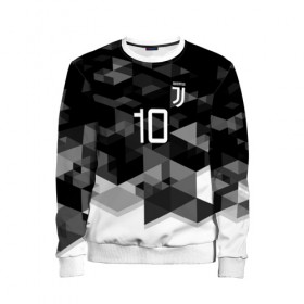 Детский свитшот 3D с принтом JUVE 10 DYBALA в городе Новоалтайск, 100% полиэстер | свободная посадка, прямой крой, мягкая тканевая резинка на рукавах и понизу свитшота | fc | football | football club | juventus | sport | спорт | спортивные | униформа | фирменные цвета | фк | футбол | футбольный клуб | ювентус