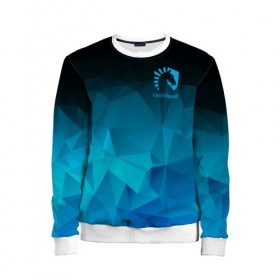 Детский свитшот 3D с принтом TEAM LIQUID E-SPORT в городе Новоалтайск, 100% полиэстер | свободная посадка, прямой крой, мягкая тканевая резинка на рукавах и понизу свитшота | Тематика изображения на принте: 2019 | blue | cybersport | esport | liquid | logo | pro league | team | team liquid | киберспорт | логотип | тим ликвид | фирменные цвета