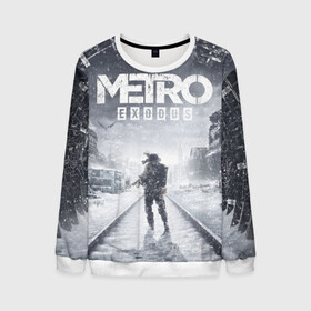 Мужской свитшот 3D с принтом Metro Exodus: Артём в городе Новоалтайск, 100% полиэстер с мягким внутренним слоем | круглый вырез горловины, мягкая резинка на манжетах и поясе, свободная посадка по фигуре | 4a games | deep silver | metro | метро