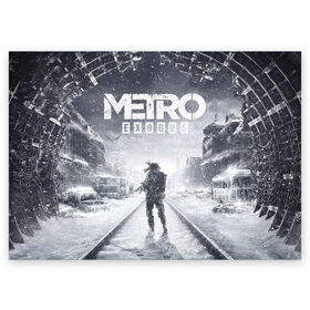 Поздравительная открытка с принтом Metro Exodus: Артём в городе Новоалтайск, 100% бумага | плотность бумаги 280 г/м2, матовая, на обратной стороне линовка и место для марки
 | Тематика изображения на принте: 4a games | deep silver | metro | метро