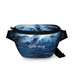 Поясная сумка 3D с принтом God of WAR в городе Новоалтайск, 100% полиэстер | плотная ткань, ремень с регулируемой длиной, внутри несколько карманов для мелочей, основное отделение и карман с обратной стороны сумки застегиваются на молнию | atreus | god of war | god of war 4 | gow | kratos | ps4 | атрей | бог войны | гов | зы4 | кратос | левиафан | мальчик | мимир | мировой змей | пиратs | руны | эксклюзив