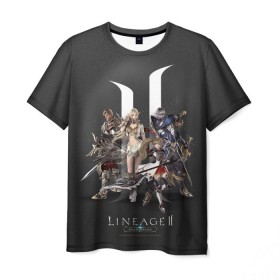 Мужская футболка 3D с принтом LineAge 2 Revolution в городе Новоалтайск, 100% полиэфир | прямой крой, круглый вырез горловины, длина до линии бедер | l2 | la2 | lineage | lineage2 | ла2 | линейка