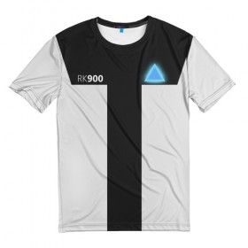 Мужская футболка 3D с принтом RK 900 CONNOR в городе Новоалтайск, 100% полиэфир | прямой крой, круглый вырез горловины, длина до линии бедер | ai | android | connor | detroit | detroit become human | rk 800 | rk 900 | robots | андроиды | детектив | игра | интерактивное кино | кара | коннор | маркус | роботы | экшн