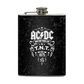 Фляга с принтом AC/DC run for your life в городе Новоалтайск, металлический корпус | емкость 0,22 л, размер 125 х 94 мм. Виниловая наклейка запечатывается полностью | Тематика изображения на принте: ac dc | acdc | acdc ас дс | австралийская | ангус янг | асдс | блюз | группа | крис слэйд | метал | молния | музыка | музыканты | певцы | рок | рок н ролл | стиви янг | хард | хардрок | эксл роуз