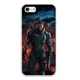 Чехол для iPhone 5/5S матовый с принтом Mass Effect 3 в городе Новоалтайск, Силикон | Область печати: задняя сторона чехла, без боковых панелей | action | edition | rpg | shooter | special | геты | жнецы | инженер | разведчик | солдат | страж | цербер | штурмовик | шутер