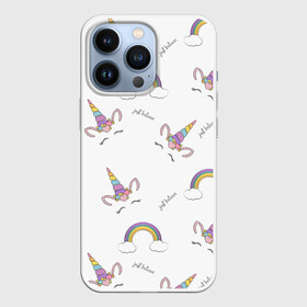Чехол для iPhone 13 Pro с принтом Just belive в городе Новоалтайск,  |  | belive | unicorn | unicorns | верь | единорог | единороги | облака | просто верь | радуга