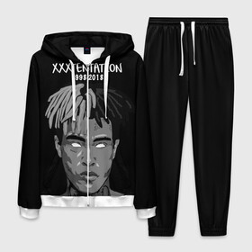 Мужской костюм 3D с принтом Xxxtentation RIP в городе Новоалтайск, 100% полиэстер | Манжеты и пояс оформлены тканевой резинкой, двухслойный капюшон со шнурком для регулировки, карманы спереди | at | i | look | me | p | r | r.i.p. | revenge | rip | x | xtentation | xxx | рэп