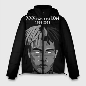 Мужская зимняя куртка 3D с принтом Xxxtentation RIP в городе Новоалтайск, верх — 100% полиэстер; подкладка — 100% полиэстер; утеплитель — 100% полиэстер | длина ниже бедра, свободный силуэт Оверсайз. Есть воротник-стойка, отстегивающийся капюшон и ветрозащитная планка. 

Боковые карманы с листочкой на кнопках и внутренний карман на молнии. | at | i | look | me | p | r | r.i.p. | revenge | rip | x | xtentation | xxx | рэп