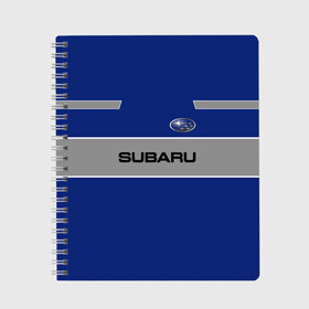 Тетрадь с принтом Subaru в городе Новоалтайск, 100% бумага | 48 листов, плотность листов — 60 г/м2, плотность картонной обложки — 250 г/м2. Листы скреплены сбоку удобной пружинной спиралью. Уголки страниц и обложки скругленные. Цвет линий — светло-серый
 | subaru | марка | машины | субару
