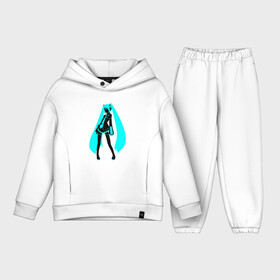 Детский костюм хлопок Oversize с принтом Силуэт Miku Hatsune в городе Новоалтайск,  |  | Тематика изображения на принте: anime | aquamarin | aquamarine | everlasting | hatsune | j pop | miku | projectdiva | singer | summer | vocaloid | аквамарин | аниме | бесконечное | вокалоид | лето | мику | певица | хацуне | хацунэ