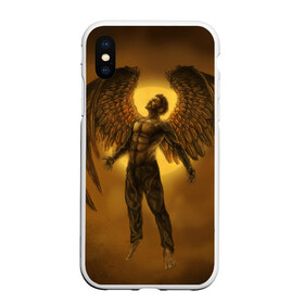 Чехол для iPhone XS Max матовый с принтом Deus Ex Human Revolution в городе Новоалтайск, Силикон | Область печати: задняя сторона чехла, без боковых панелей | action | rpg | ангел | бог | детройт | из | киберпанк | революция | стелс | человечества | экшен