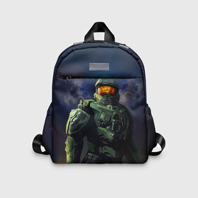 Детский рюкзак 3D с принтом Halo в городе Новоалтайск, 100% полиэстер | лямки с регулируемой длиной, сверху петелька, чтобы рюкзак можно было повесить на вешалку. Основное отделение закрывается на молнию, как и внешний карман. Внутри дополнительный карман. По бокам два дополнительных кармашка | combat | evolved | fps | космос | медиа | научно | ореол | оружия | стратегия | фантастика | франшиза