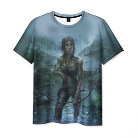Мужская футболка 3D с принтом Tomb Raider: Лара Крофт в городе Новоалтайск, 100% полиэфир | прямой крой, круглый вырез горловины, длина до линии бедер | adventure | lara croft | tomb rider | археолог | гробниц | крофт | лара | приключения | расхитительница