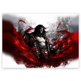 Поздравительная открытка с принтом Castlevania: Lords of Shadow в городе Новоалтайск, 100% бумага | плотность бумаги 280 г/м2, матовая, на обратной стороне линовка и место для марки
 | бельмонт | вампир | габриэль | комбо | монстр | оружие | приём | слэшер | ужас | фэнтези | череп