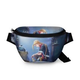 Поясная сумка 3D с принтом Девушка из Street Fighter в городе Новоалтайск, 100% полиэстер | плотная ткань, ремень с регулируемой длиной, внутри несколько карманов для мелочей, основное отделение и карман с обратной стороны сумки застегиваются на молнию | 