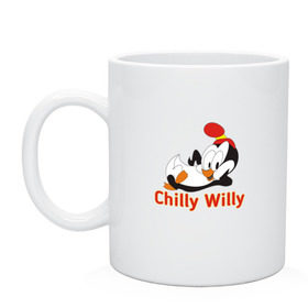 Кружка с принтом Chilly Willy в городе Новоалтайск, керамика | объем — 330 мл, диаметр — 80 мм. Принт наносится на бока кружки, можно сделать два разных изображения | Тематика изображения на принте: chilly | chilly willy | арт | животные | милые | мультфильмы | пингвины | чилли вилли