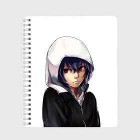Тетрадь с принтом Tokyo Ghoul в городе Новоалтайск, 100% бумага | 48 листов, плотность листов — 60 г/м2, плотность картонной обложки — 250 г/м2. Листы скреплены сбоку удобной пружинной спиралью. Уголки страниц и обложки скругленные. Цвет линий — светло-серый
 | tokyo ghoul | аниме | гуль | канэки кэн | манга | токийский гуль | токио | япония