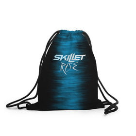 Рюкзак-мешок 3D с принтом Skillet Rise в городе Новоалтайск, 100% полиэстер | плотность ткани — 200 г/м2, размер — 35 х 45 см; лямки — толстые шнурки, застежка на шнуровке, без карманов и подкладки | skilet | skillet | альтернативный | гранж | группа | джен леджер | джон купер | индастриал | кори купер | метал | ню | пост | рок | сет моррисон | симфоник | скилет | хард | христианский