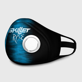 Маска из неопрена с принтом Skillet Rise в городе Новоалтайск, неопрен 100% | Форма огибающая нос. Резинки для ушей с дополнительной резинкой на затылке. Клапан для выдоха для активного дыхания при занятиях спортом. Эластичный материал маски и окантовки для лучшего растяжения и прилегания маски.  | skilet | skillet | альтернативный | гранж | группа | джен леджер | джон купер | индастриал | кори купер | метал | ню | пост | рок | сет моррисон | симфоник | скилет | хард | христианский