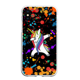 Чехол для iPhone XS Max матовый с принтом ЕДИНОРОГ РАДУГА в городе Новоалтайск, Силикон | Область печати: задняя сторона чехла, без боковых панелей | color | dab | pony | rainbow | unicornis dab | брызги | даб | единорог | единорог радуга | животные | краски | красочные | ляпистые | пони | радуга | цвета радуги