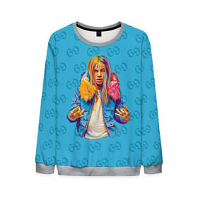 Мужской свитшот 3D с принтом 6IX9INE 69 в городе Новоалтайск, 100% полиэстер с мягким внутренним слоем | круглый вырез горловины, мягкая резинка на манжетах и поясе, свободная посадка по фигуре | Тематика изображения на принте: 6ix9ine | sixnine | tekashi