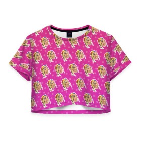 Женская футболка Cropp-top 6IX9INE PATTERN: в городе Новоалтайск, 100% полиэстер | круглая горловина, длина футболки до линии талии, рукава с отворотами | 6ix9ine | sixnine | tekashi