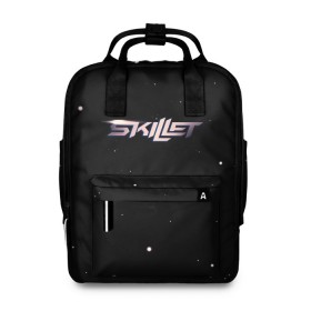 Женский рюкзак 3D с принтом Skillet в городе Новоалтайск, 100% полиэстер | лямки с регулируемой длиной, сверху ручки, чтобы рюкзак нести как сумку. Основное отделение закрывается на молнию, как и внешний карман. Внутри два дополнительных кармана, один из которых закрывается на молнию. По бокам два дополнительных кармашка, куда поместится маленькая бутылочка
 | Тематика изображения на принте: skilet | skillet | альтернативный | гранж | группа | джен леджер | джон купер | индастриал | кори купер | метал | ню | пост | рок | сет моррисон | симфоник | скилет | хард | христианский