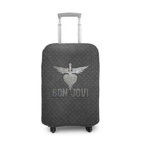 Чехол для чемодана 3D с принтом Bon Jovi в городе Новоалтайск, 86% полиэфир, 14% спандекс | двустороннее нанесение принта, прорези для ручек и колес | bon jovi | альбом | арена | бон | бон джови | глэм | группа | джови | джон | метал | музыка | надпись | песни | поп | попрок | рок | рокер | смайл | солист | софт | стена | хард | хеви | хевиметал
