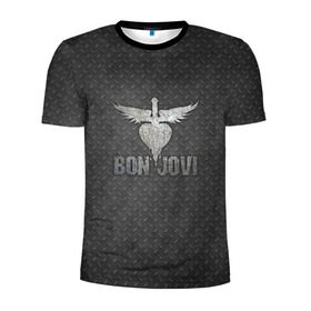 Мужская футболка 3D спортивная с принтом Bon Jovi в городе Новоалтайск, 100% полиэстер с улучшенными характеристиками | приталенный силуэт, круглая горловина, широкие плечи, сужается к линии бедра | bon jovi | альбом | арена | бон | бон джови | глэм | группа | джови | джон | метал | музыка | надпись | песни | поп | попрок | рок | рокер | смайл | солист | софт | стена | хард | хеви | хевиметал