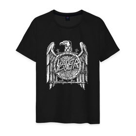 Мужская футболка хлопок с принтом Slayer в городе Новоалтайск, 100% хлопок | прямой крой, круглый вырез горловины, длина до линии бедер, слегка спущенное плечо. | slayer | группа | гэри холт | керри кинг | метал | музыка | пентаграмма | песни | пол бостаф | рок | слаер | слайер | слеар | слеер | слейр | слеяр | том арайа | трэш | тяжелый | хеви