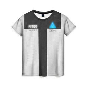 Женская футболка 3D с принтом Connor Detroit: Become Human в городе Новоалтайск, 100% полиэфир ( синтетическое хлопкоподобное полотно) | прямой крой, круглый вырез горловины, длина до линии бедер | ai | android | connor | detroit become human | kara | markus | ps4 | rk 200 | rk 700 | rk 800 | rk 900 | андроиды | детектив | детроит:стать человеком | игра | игры | кара | коннор | конор | кэра | маркус | пиратs | роботы | эксклюзив