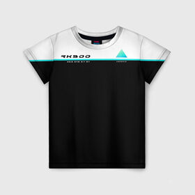 Детская футболка 3D с принтом Detroit RK900 в городе Новоалтайск, 100% гипоаллергенный полиэфир | прямой крой, круглый вырез горловины, длина до линии бедер, чуть спущенное плечо, ткань немного тянется | 2038 | connor | dbh | detroit | gamer | kara | андроид | девиант | детройт | кара | квест | коннор | маркус