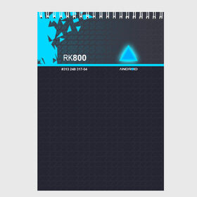 Скетчбук с принтом RK 800 CONNOR в городе Новоалтайск, 100% бумага
 | 48 листов, плотность листов — 100 г/м2, плотность картонной обложки — 250 г/м2. Листы скреплены сверху удобной пружинной спиралью | Тематика изображения на принте: action | ai | android | connor | detroit become human | rk 800 | rk 900 | андроиды | детектив | игра | интерактивное кино | кара | коннор | логотип | маркус | пиратs | роботы | фирменный стиль | экшн