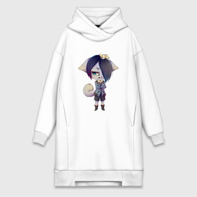 Платье-худи хлопок с принтом Tokyo Ghoul | Чиби Touka Kirishima   Тоука Киришима в городе Новоалтайск,  |  | ken kaneki | tokyo ghoul | touka kirishima | аниме | гуль | канэки кэн | кен канеки | манга | токийский гуль | токио | тоука киришима | япония