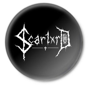 Значок с принтом scarlxrd в городе Новоалтайск,  металл | круглая форма, металлическая застежка в виде булавки | scarlxrd | мариус