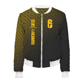 Женский бомбер 3D с принтом RAINBOW SIX SIEGE DIAMOND в городе Новоалтайск, 100% полиэстер | застегивается на молнию, по бокам два кармана без застежек, мягкие манжеты, по низу бомбера и на воротнике — эластичная резинка | 2019 | alpha pack | cybersport | diamond | esports | pro league | r6 | rainbow | rainbow six | siege | six | алмазы | армия | боевик | бонусы | бриллианты | военные | война | игры | киберспорт | логотип | оперативники | радуга | шутер