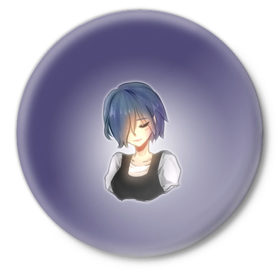 Значок с принтом Tokyo Ghoul в городе Новоалтайск,  металл | круглая форма, металлическая застежка в виде булавки | Тематика изображения на принте: ken kaneki | tokyo ghoul | touka kirishima | аниме | гуль | канэки кэн | кен канеки | манга | токийский гуль | токио | тоука киришима | япония