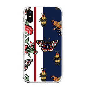 Чехол для iPhone XS Max матовый с принтом GG в городе Новоалтайск, Силикон | Область печати: задняя сторона чехла, без боковых панелей | bee | brand | butterfly | flower | flowers | gg | ggang | gucci | gucciagang | бабочка | бабочки | вышивка | гг | ггэнг | гуччи | гуччигэнг | пчела | пчелы | цветок | цветы