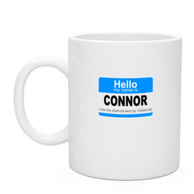 Кружка с принтом RK 800 CONNOR в городе Новоалтайск, керамика | объем — 330 мл, диаметр — 80 мм. Принт наносится на бока кружки, можно сделать два разных изображения | connor | cyberlife | detroit become human | deviant | kara | markus | ps4 | rk800 |  detroit: become human | детроит | детроит: стать человеком | игры | кара | коннор | конор | кэра | маркус | пиратs | эксклюзив