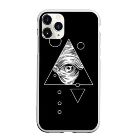 Чехол для iPhone 11 Pro Max матовый с принтом Всевидящее око в городе Новоалтайск, Силикон |  | tattoo | в треугольнике | всевидящее око | всевидящий глаз | зрачок | пирамида | тату